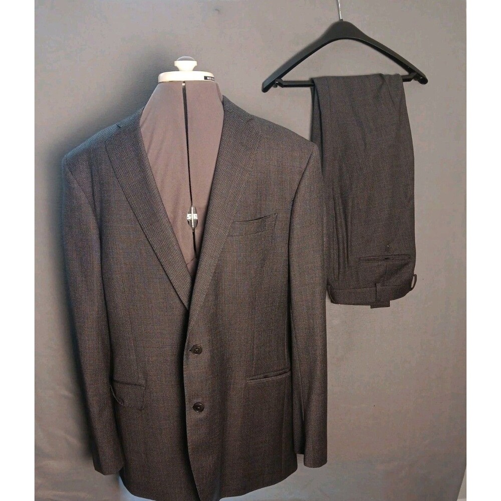 Brooks Brothers explorer regent Fit 2-Piece Suit 44L W40 X32 gray wool -EUC